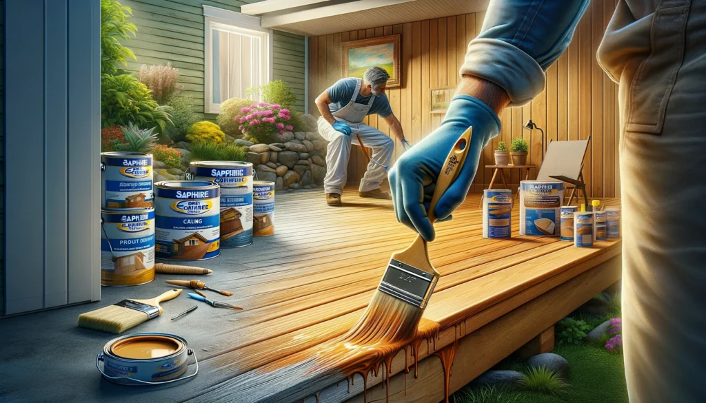 painting deck with coatings